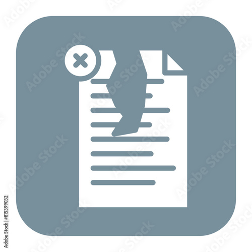 Delete File icon vector image. Can be used for Documents And Files.