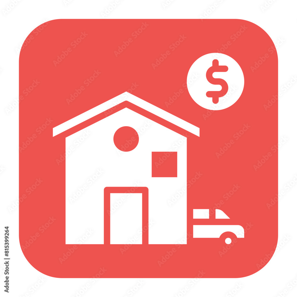 Fototapeta premium Fixed Asset icon vector image. Can be used for Credit And Loan.