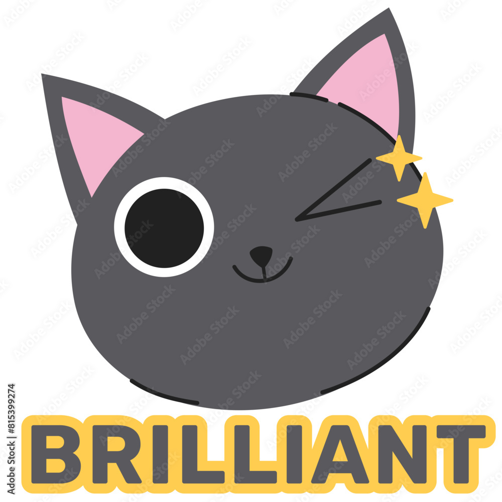 Brilliant Cat Sticker Brilliant Cat Sticker