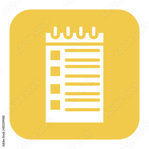 Notepad icon vector image. Can be used for Bar.
