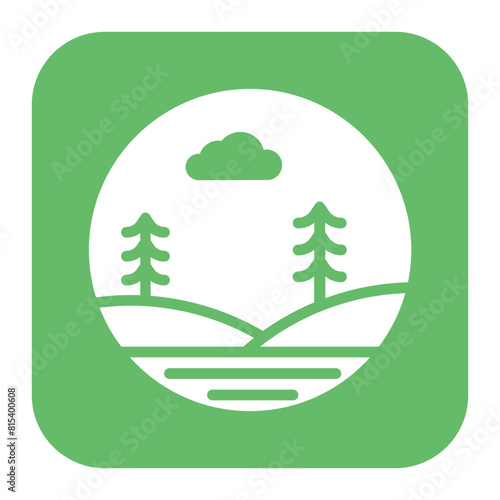 Tundra icon vector image. Can be used for Geography.