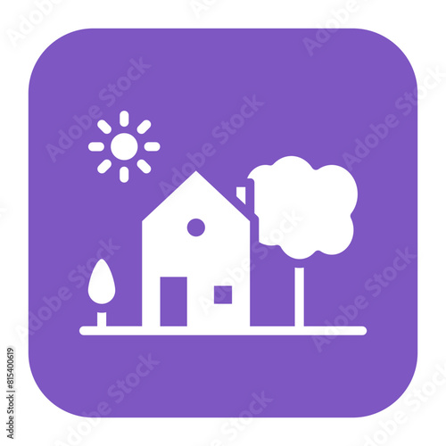 Village icon vector image. Can be used for Geography.