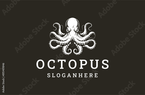 Octopus logo template vector illustration design