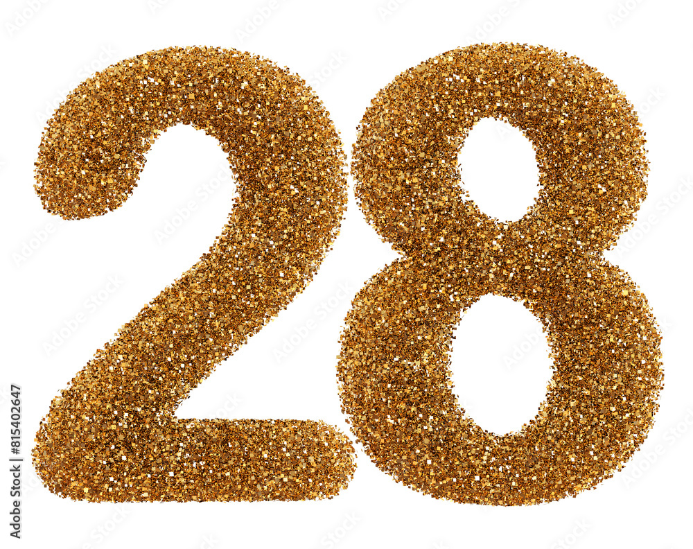 Golden glitter number 28 Golden glitter number 28