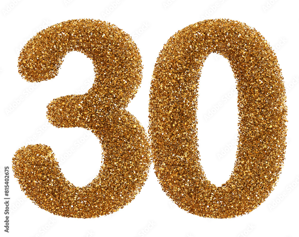 Golden glitter number 30 Golden glitter number 30