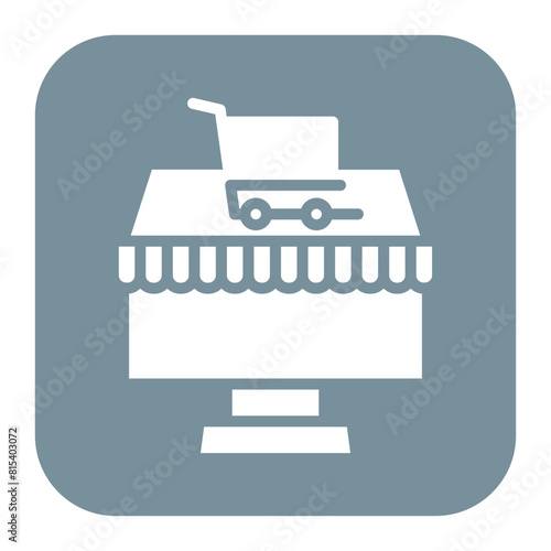Shop icon vector image. Can be used for Online Store.