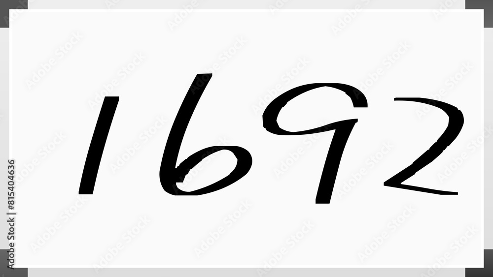 1692年のホワイトボード風イラスト 1692年のホワイトボード風イラスト
