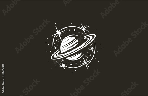 Planet logo template vector illustration design