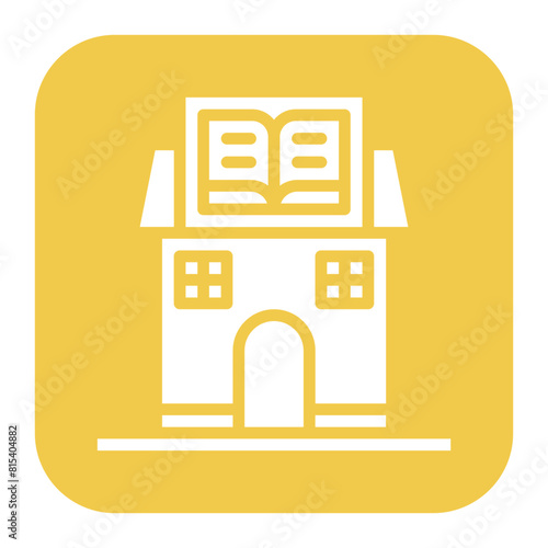 Public Library icon vector image. Can be used for Public Utilities.