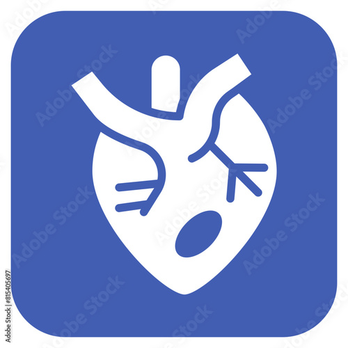 Myocardium icon vector image. Can be used for Cardiology.