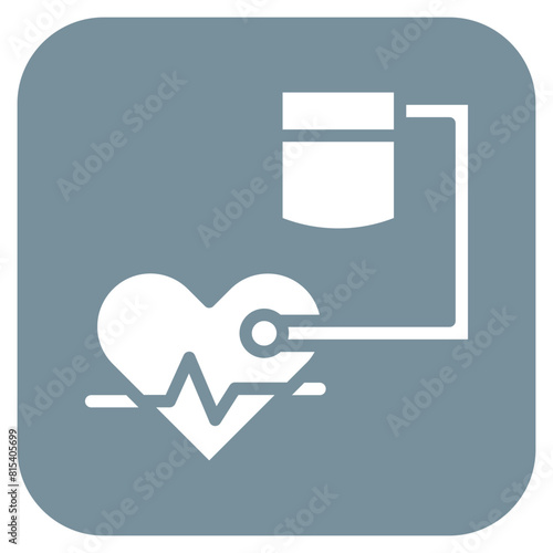 Pacemaker icon vector image. Can be used for Cardiology.