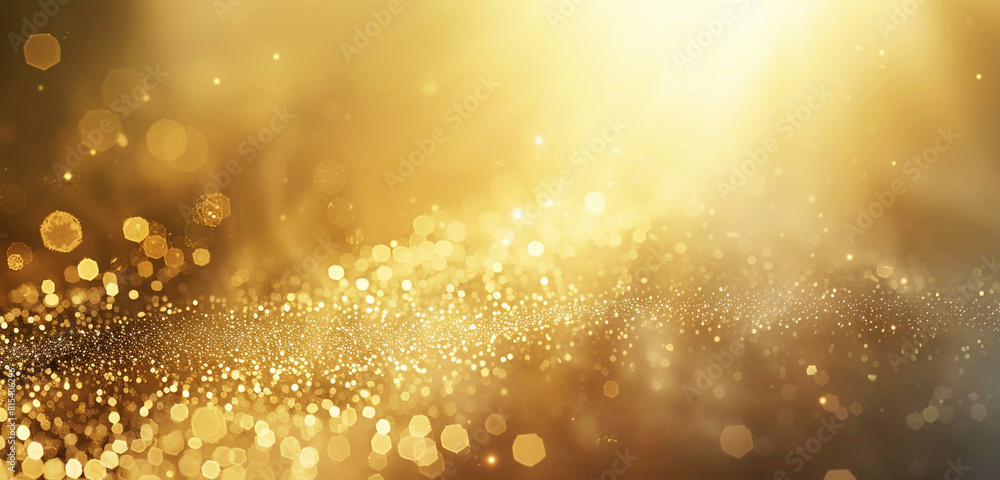 Sparkling particles adorn pale gold light haze. Sparkling particles adorn pale gold light haze.