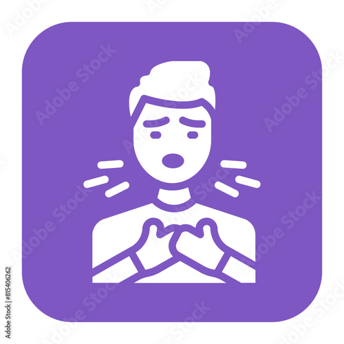 Breathing Difficulty icon vector image. Can be used for Tuberculosis.