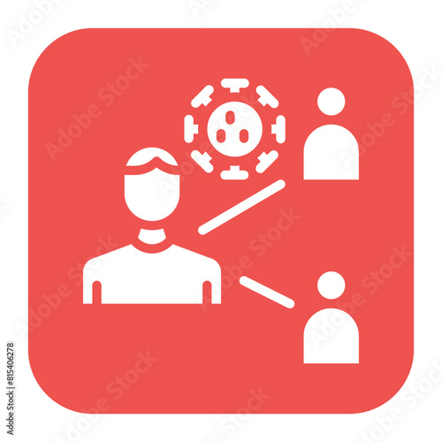 Contagion icon vector image. Can be used for Tuberculosis.