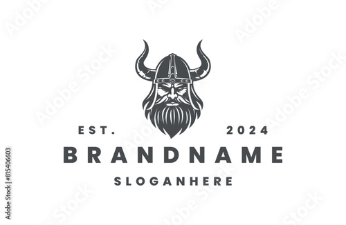 Viking logo template vector illustration design photo