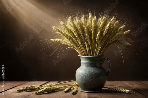 still life with ears of wheat