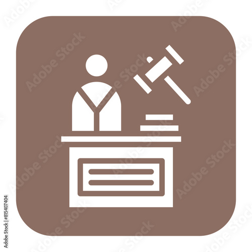 Judge icon vector image. Can be used for Legal Services.