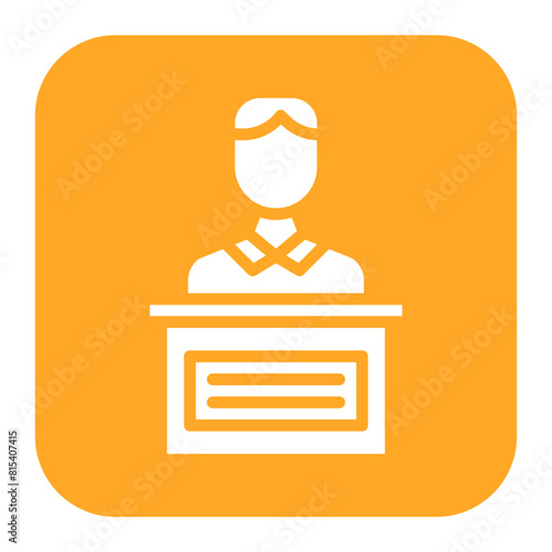 Witness icon vector image. Can be used for Legal Services.