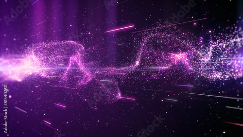 Star light with dynamic particles elegant abstract background.