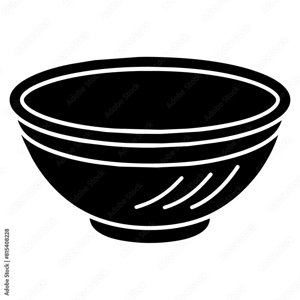 Bowl icon vector art silhouette illustration Bowl icon vector art silhouette illustration