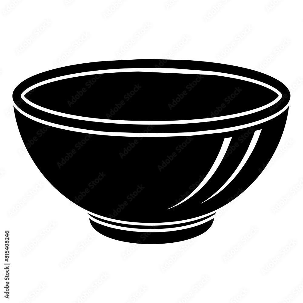 Bowl icon vector art silhouette illustration Bowl icon vector art silhouette illustration