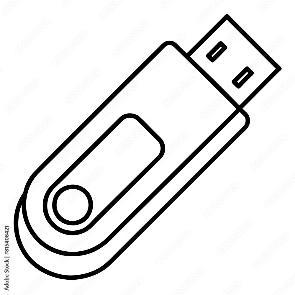 Pendrive icon vector silhouette illustration line art Pendrive icon vector silhouette illustration line art