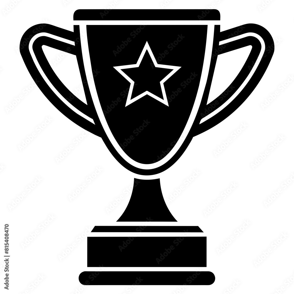 Trophy icon vector silhouette illustration Trophy icon vector silhouette illustration