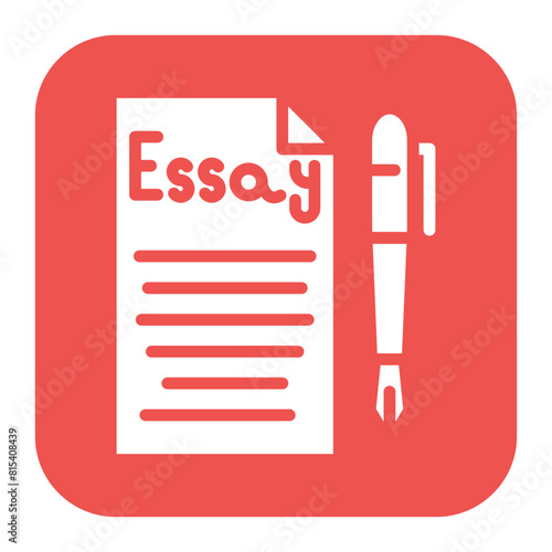 Essay icon vector image. Can be used for Literature.