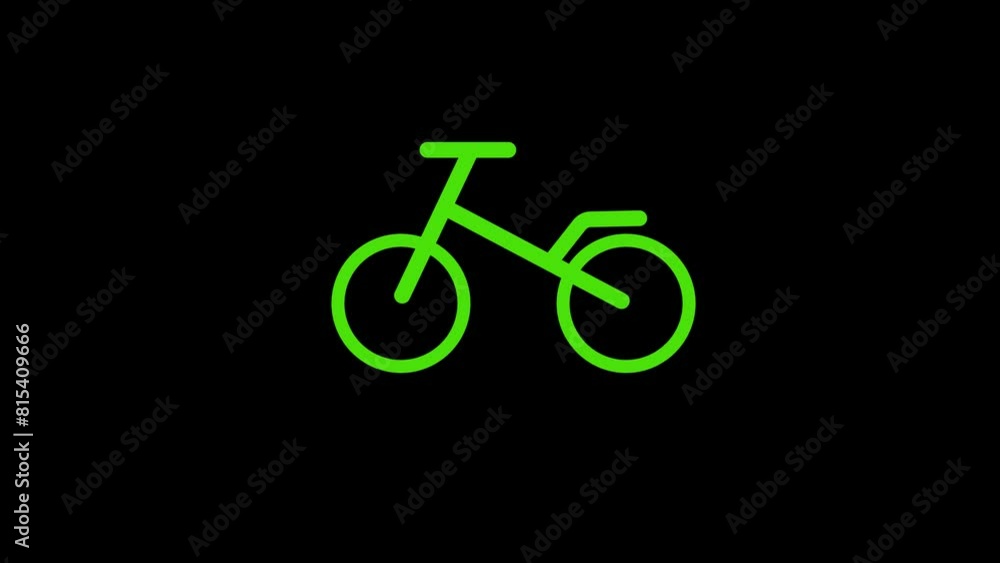 Simple Bicycle icon glyph style design. bicycle icon animation. Simple Bicycle icon glyph style design. bicycle icon animation.
