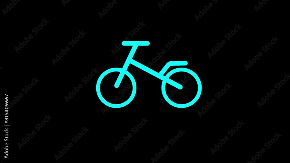 Simple Bicycle icon glyph style design. bicycle icon animation. Simple Bicycle icon glyph style design. bicycle icon animation.