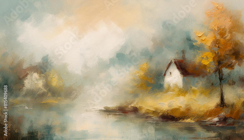 Rustic Reverie  Abstract Oil Paint Farmhouse Wall Art - A Timeless Blend of Traditional  Vintage  and Muted Elegance 