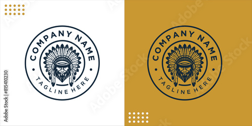 Creative Feathered Viking Logo Design, Design Inspiration, Illustration, Vector