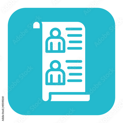 Guest List icon vector image. Can be used for Award Events.