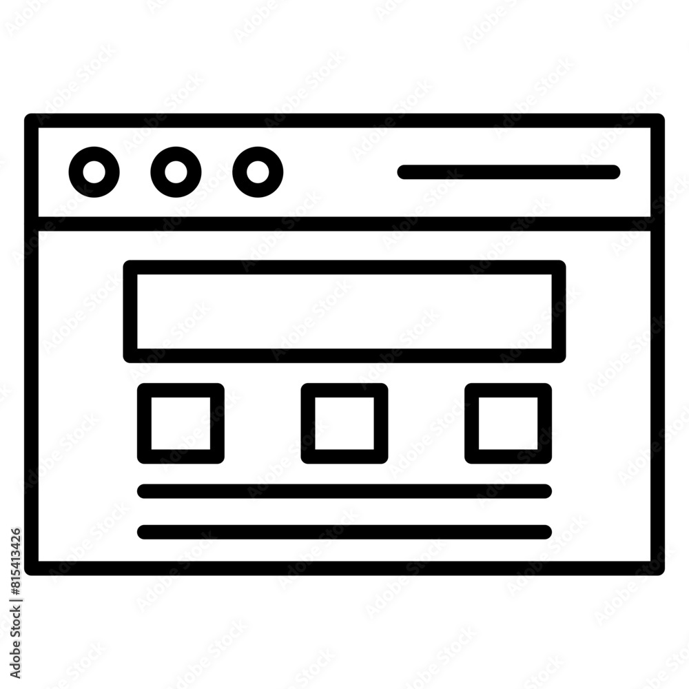 Website Template vector icon. Can be used for No Code iconset. Website Template vector icon. Can be used for No Code iconset.
