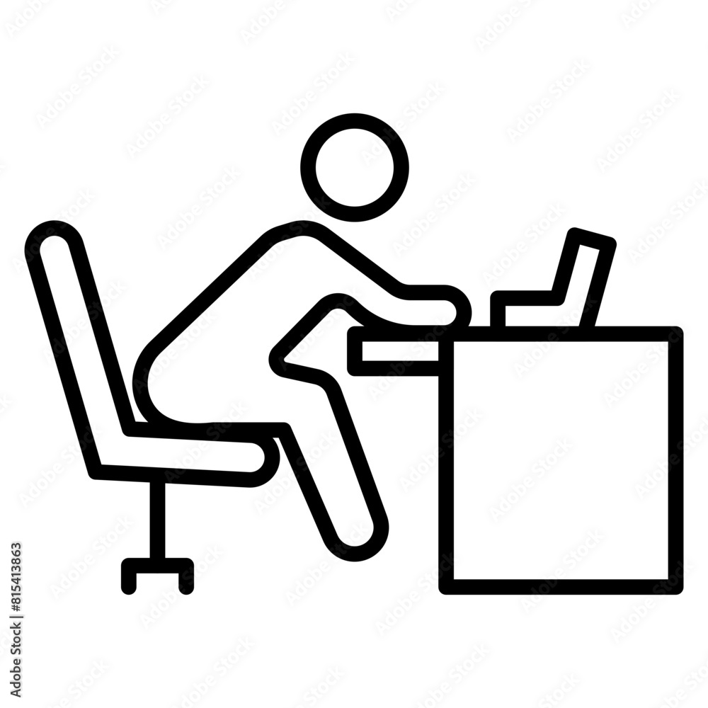 Ergonomic vector icon. Can be used for Comfort iconset.
