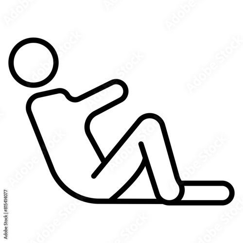 Lying Down vector icon. Can be used for Comfort iconset.