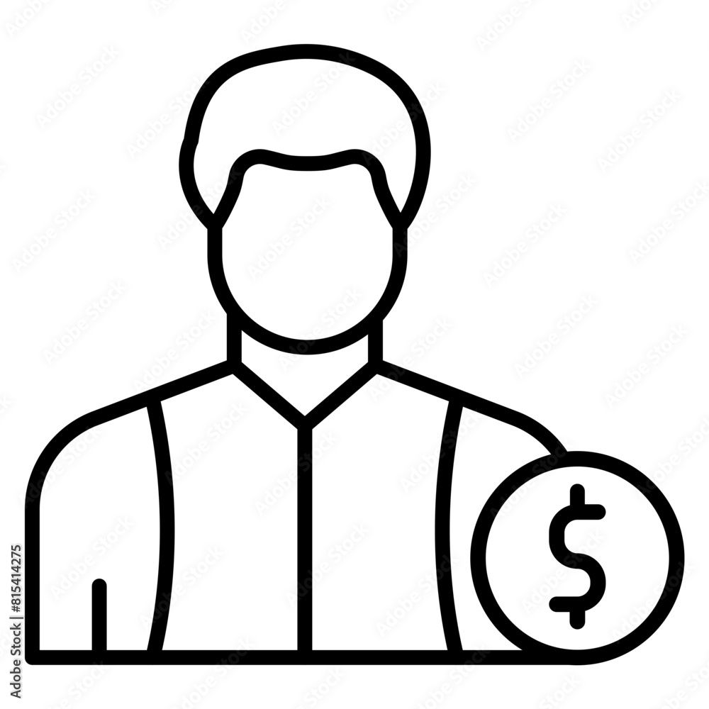 Investor vector icon. Can be used for Home Based Business iconset. Investor vector icon. Can be used for Home Based Business iconset.