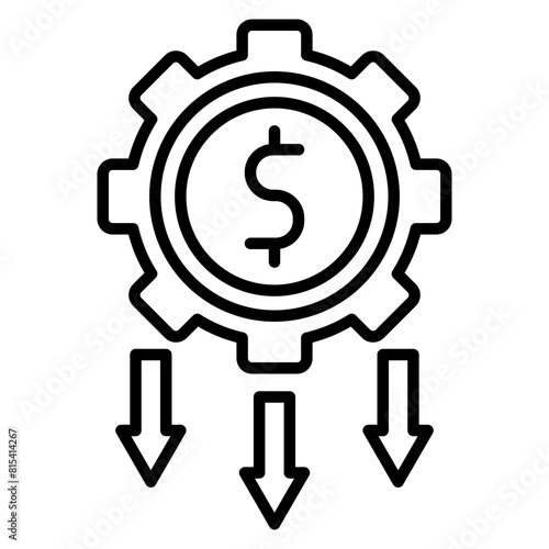 Low Startup Cost vector icon. Can be used for Home Based Business iconset.