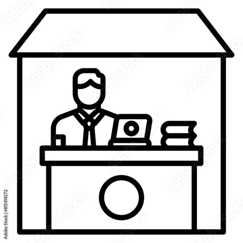 Work From Home vector icon. Can be used for Home Based Business iconset.