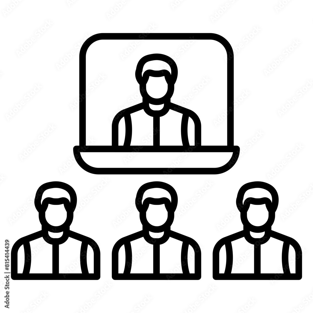 Video Conference vector icon. Can be used for Home Based Business iconset. Video Conference vector icon. Can be used for Home Based Business iconset.