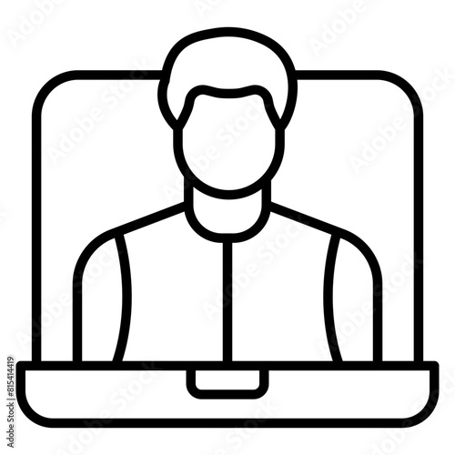 Webinar vector icon. Can be used for Home Based Business iconset.