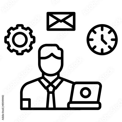 Multi Tasking vector icon. Can be used for Home Based Business iconset.