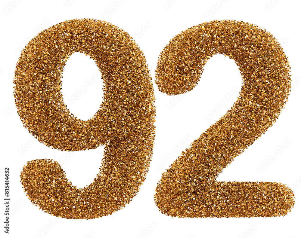 Golden glitter number 92 Golden glitter number 92