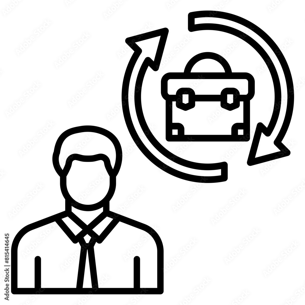Career Change vector icon. Can be used for Job Search iconset. Career Change vector icon. Can be used for Job Search iconset.