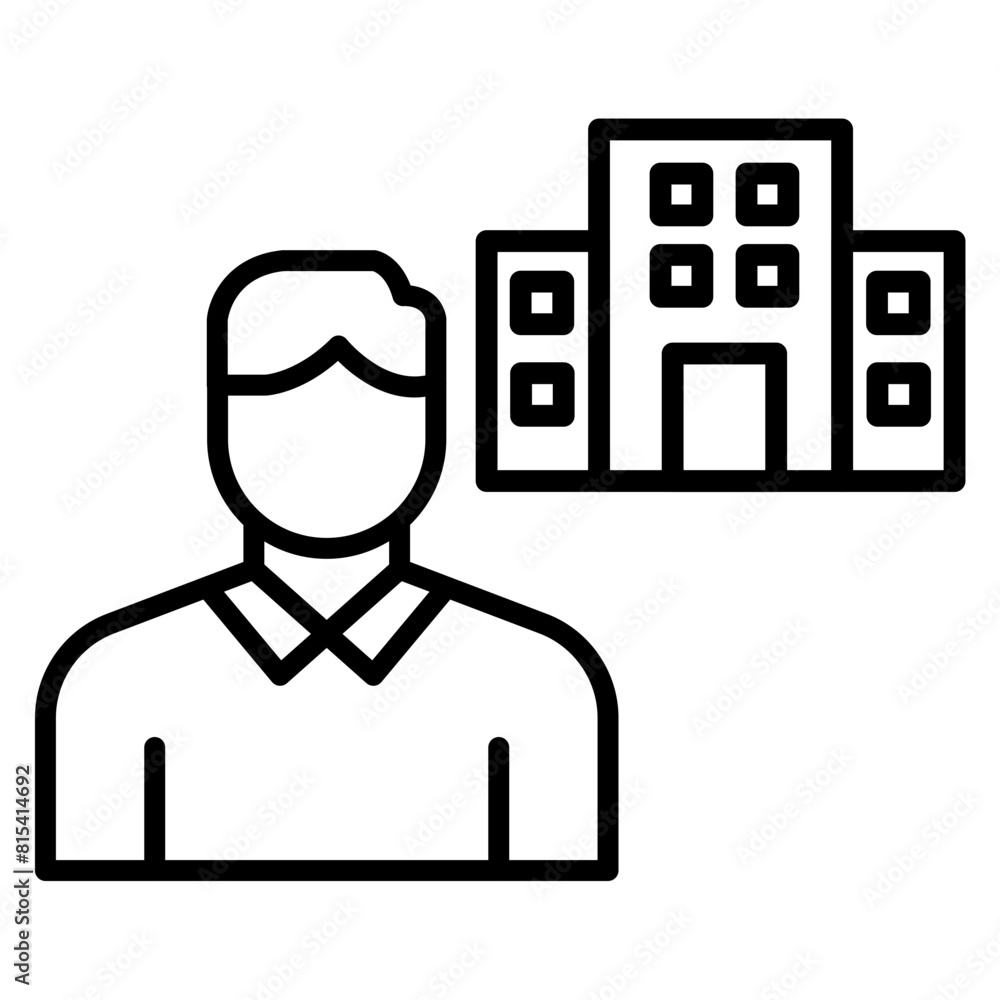 Employer vector icon. Can be used for Job Search iconset. Employer vector icon. Can be used for Job Search iconset.
