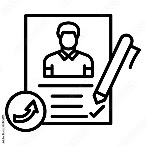 Job Reference vector icon. Can be used for Job Search iconset.