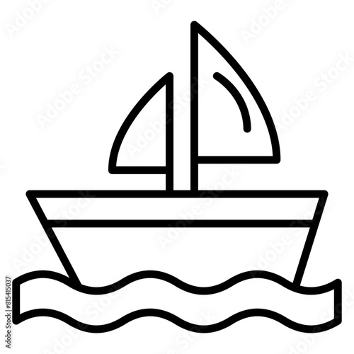 Boat vector icon. Can be used for Travel Agency iconset.