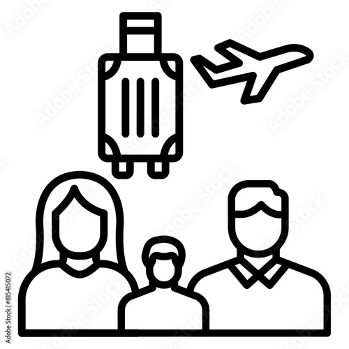 Family Tour vector icon. Can be used for Travel Agency iconset.