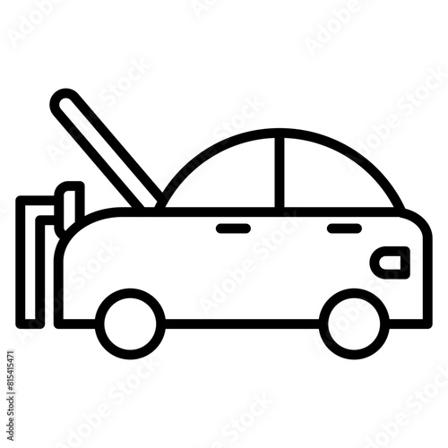 Car Trunk Cleaning vector icon. Can be used for Car Wash iconset.