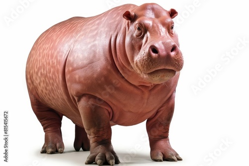 A hippopotatomus hippopotamus and potato hybrid with starchy skin on isolated white  on isolated white background,Single object  , The images are of high quality and clarity photo